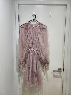 Sheer pink dress