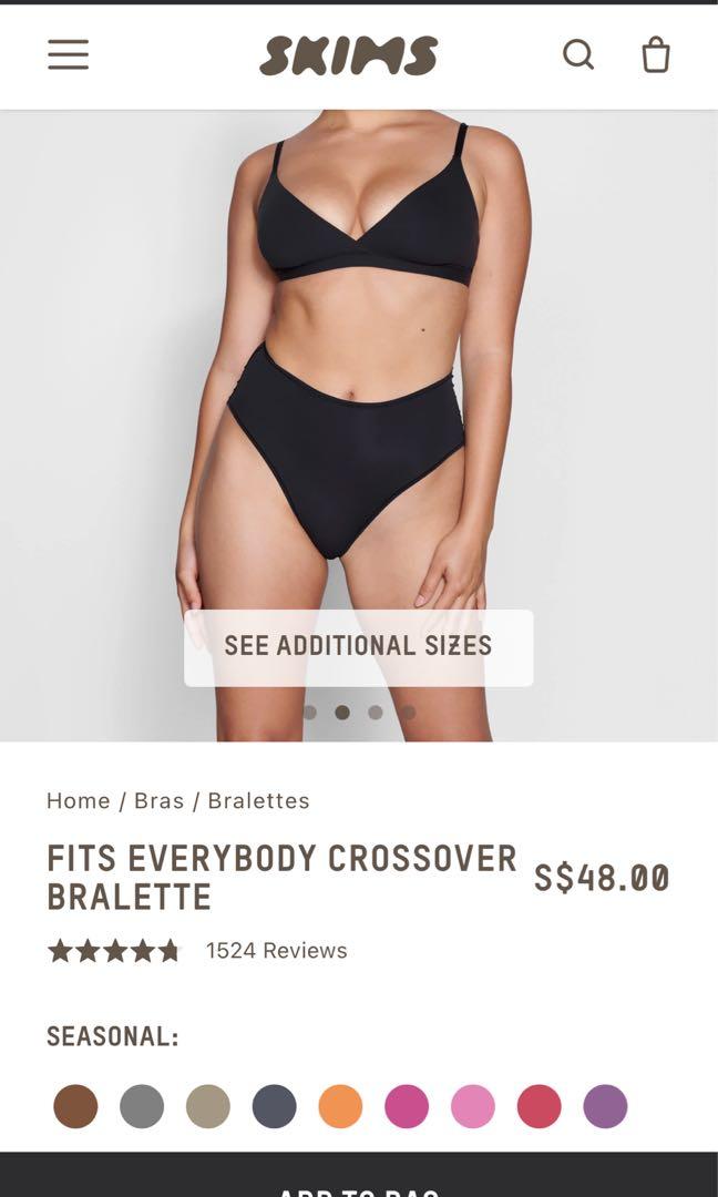 Skims Fits Everybody Crossover Bralette, Women's Fashion, New Undergarments  & Loungewear on Carousell