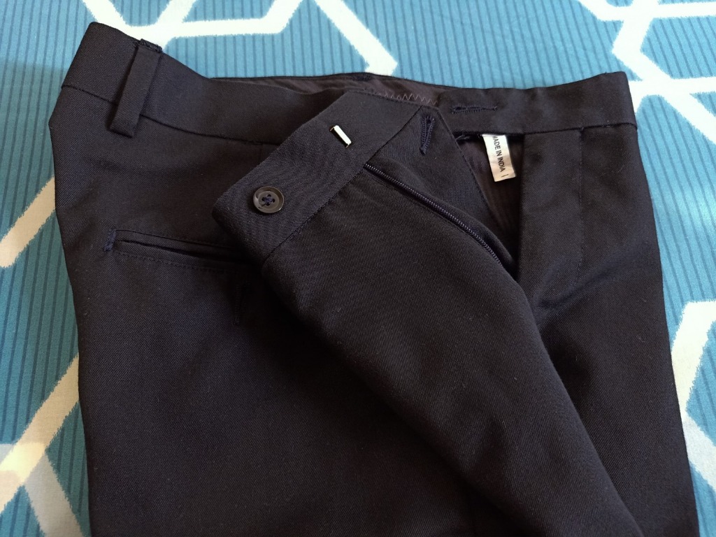Suave (Aeon home brand) Dark Blue Slim Fit Formal Pants, Men's Fashion ...