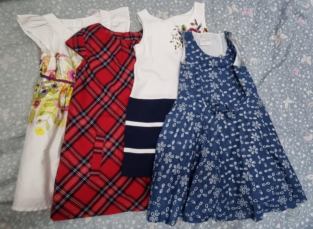 Lot 5 - Take all 4 pcs dresses (Category: Babies & Kids Fashion) located in Bacoor. Submitted by barbanzai (Listing ID 1156866666, Image 1). Description: really nice dresses for your little girl. personal faves! cherokee 2T h&m 2T BB club L little miss 2T items are all used at least 1x so please manage expectations..
