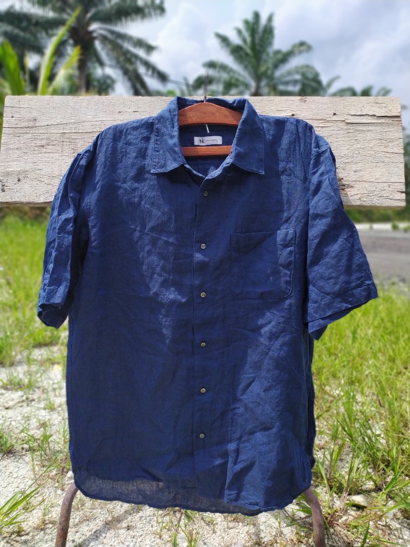 Takeo Kikuchi Herdmans Linen tshirt designer bono blue japan
