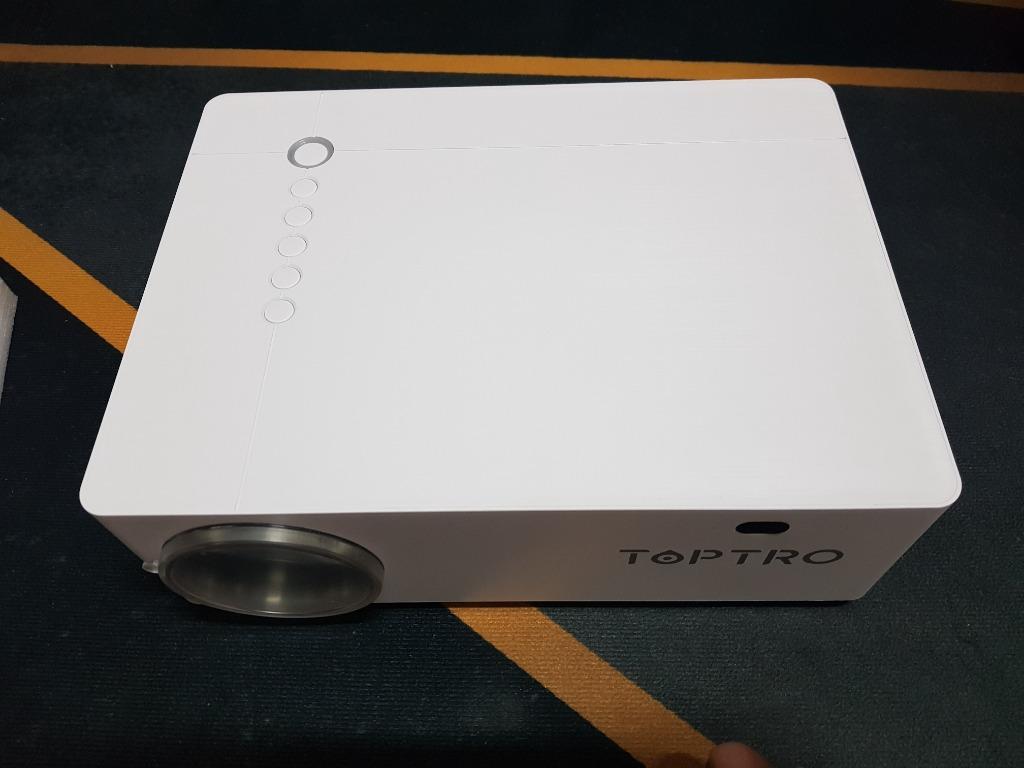TOPTRO TR81 Native 1080P Bluetooth Projector in White - 350