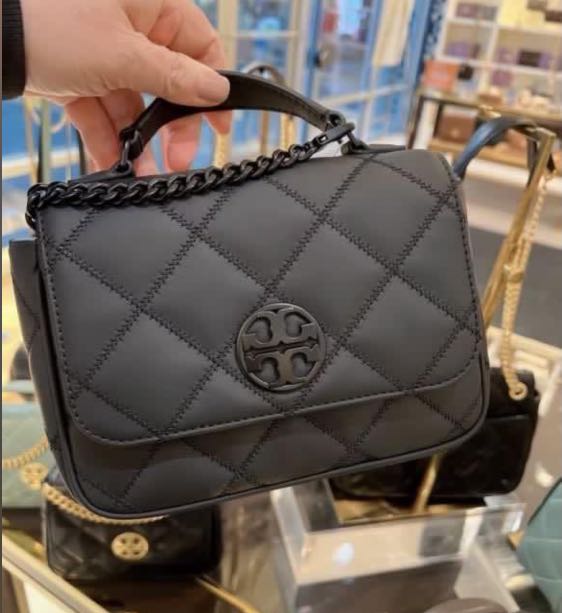 Tory burch matte black bag online