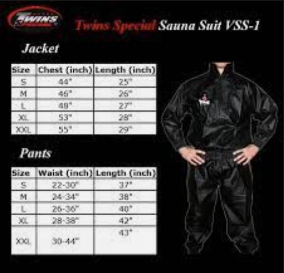 Twins special Vinyl Sweat Suit For Men Women Size S M L XL XXL