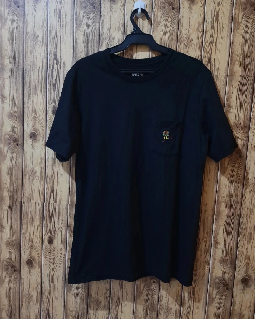 Sweat à Capuche Uniqlo SPRZ NY Graphique Noir Homme Taille L - Coton, Occasion Très Bon état