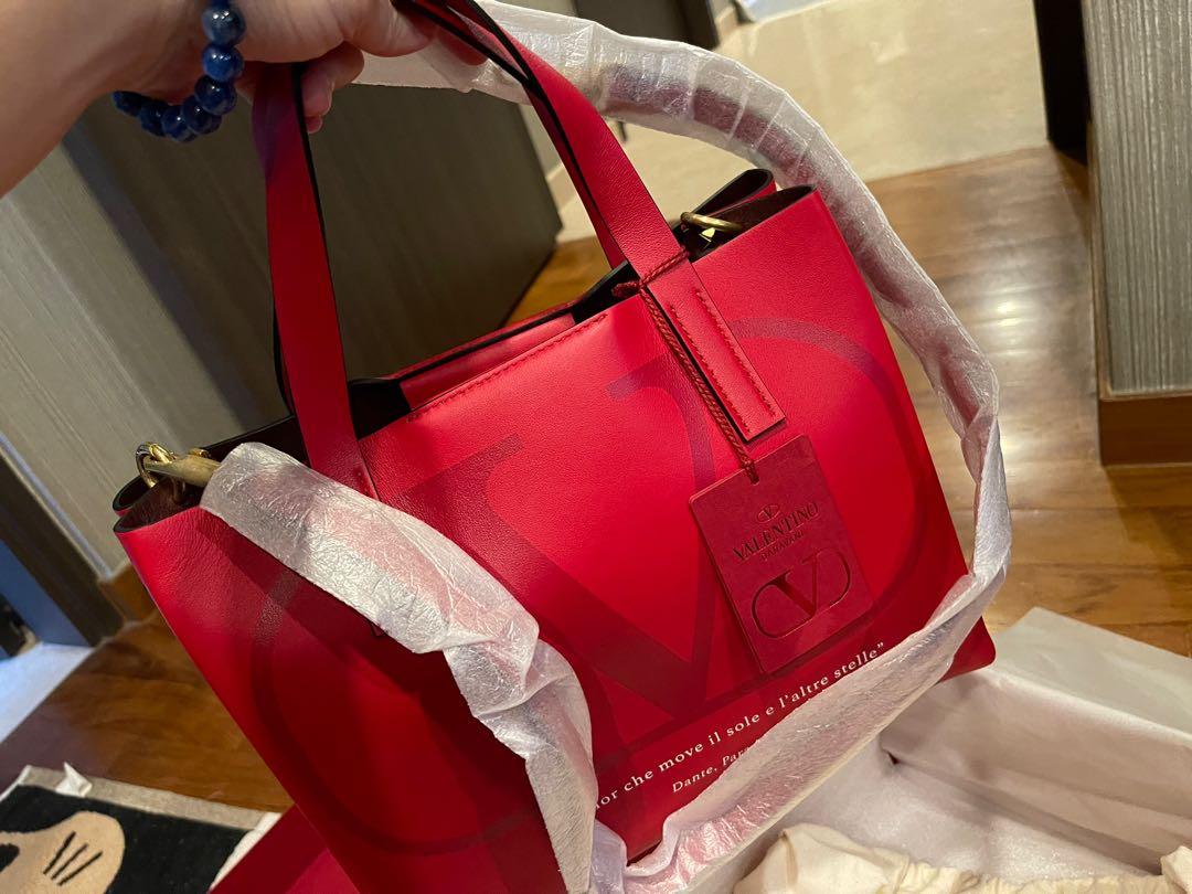 Totes bags Valentino Red - Red Bird shopping bag - KQ0B0631VUC0NO