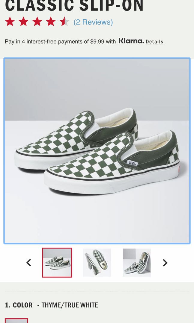 VANS Checkered Classic Slip-on, Women's 