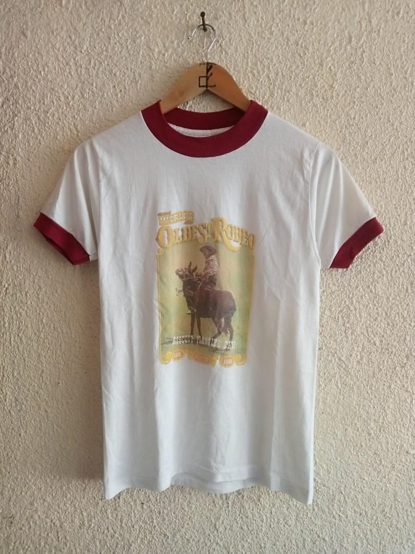 Vintage 80s ringer tee, Men's Fashion 