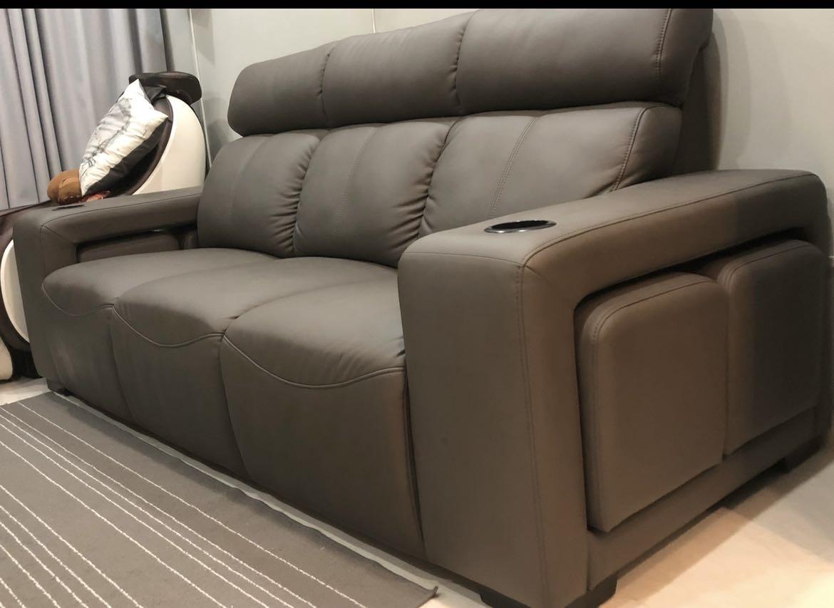 VS349 Full German Technology Leather sofa 3 seater, Furniture & Home