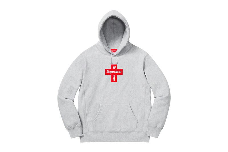 100% New! Supreme Cross Logo Hoodie (Size L), 男裝, 上身及套裝