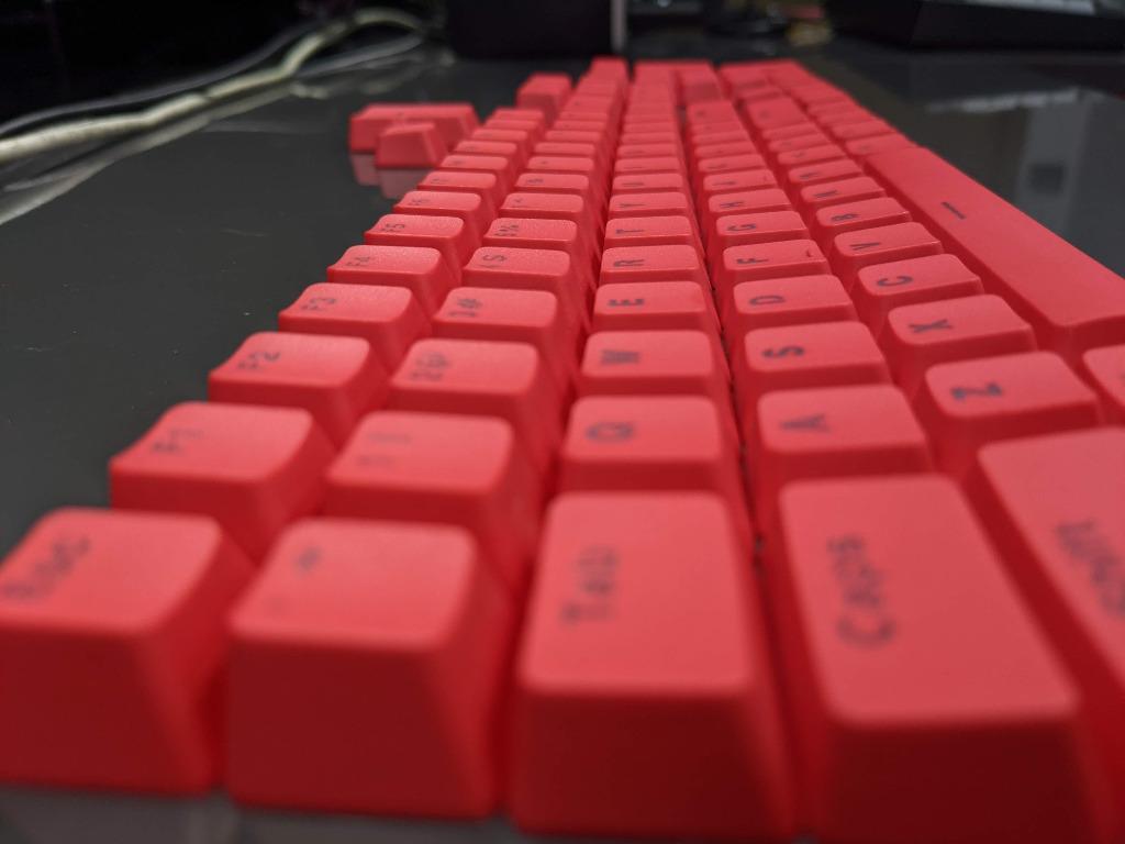 104-key ANSI/ISO keycap set, MX stem, OEM profile, double-shot PBT ...