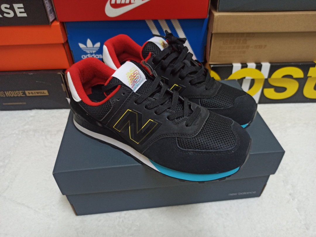 New ] New Balance 574 Black/cobalt ML574SF2, Men's Fashion, Footwear,  Sneakers on Carousell