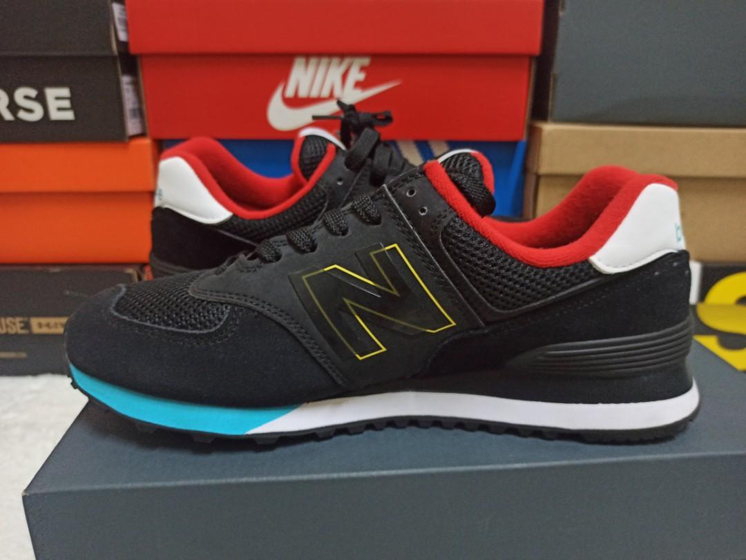 New New Balance 574 Black cobalt ML574SF2 Men s Fashion