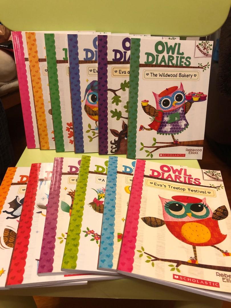 英文橋樑書Owl Diaries 1-12, 興趣及遊戲, 書本 文具, 小朋友書- Carousell