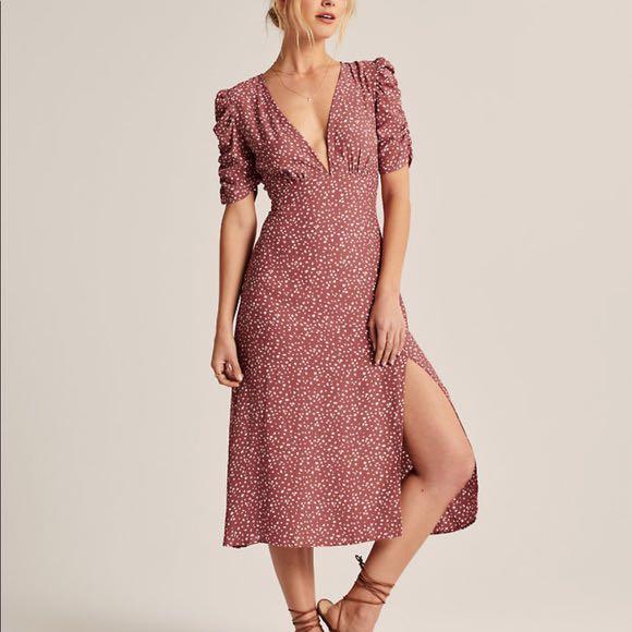 Fitch Cinched Sleeve Midi Dress 