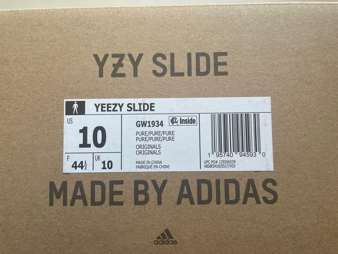 Adidas Yeezy Slide Pure US 10 UK 10 GW1934, 男裝, 鞋, 波鞋- Carousell