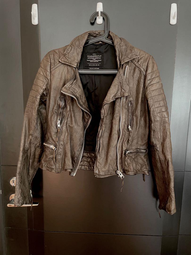 All saints sales faux leather jacket