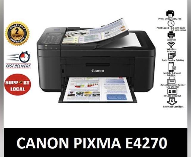 Almost New Canon E4270 wireless printer, Computers \u0026 Tech, Printers,  Scanners \u0026 Copiers on Carousell