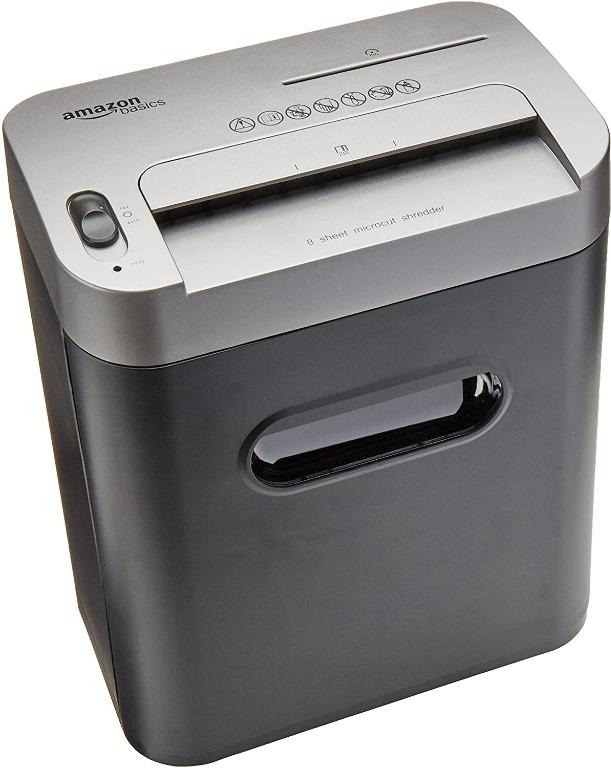 Amazon basics 8 sheet Microcut Shredder + sharpening paper, oil ...