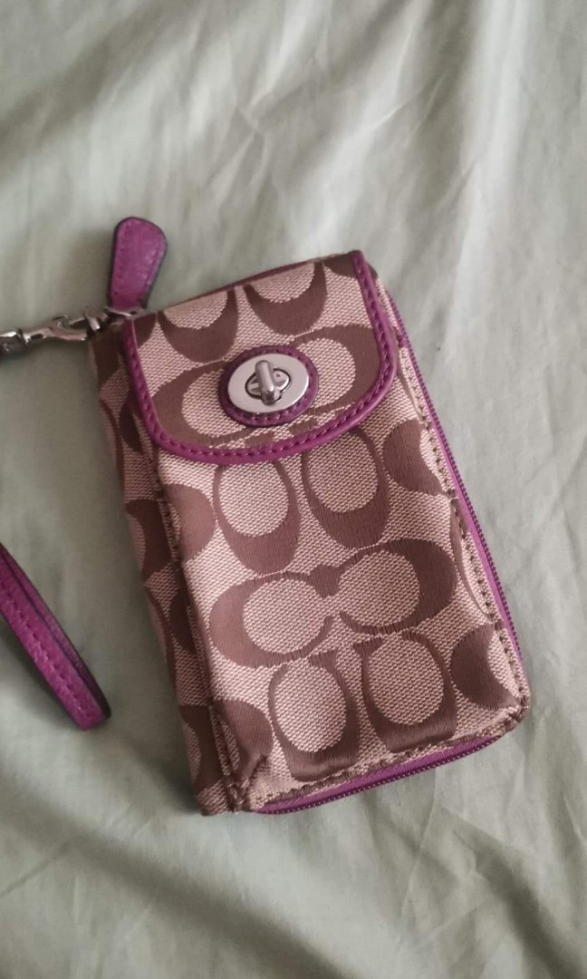 Authentic Coach Wallet Wristlet Card Holder Cellphone Holder