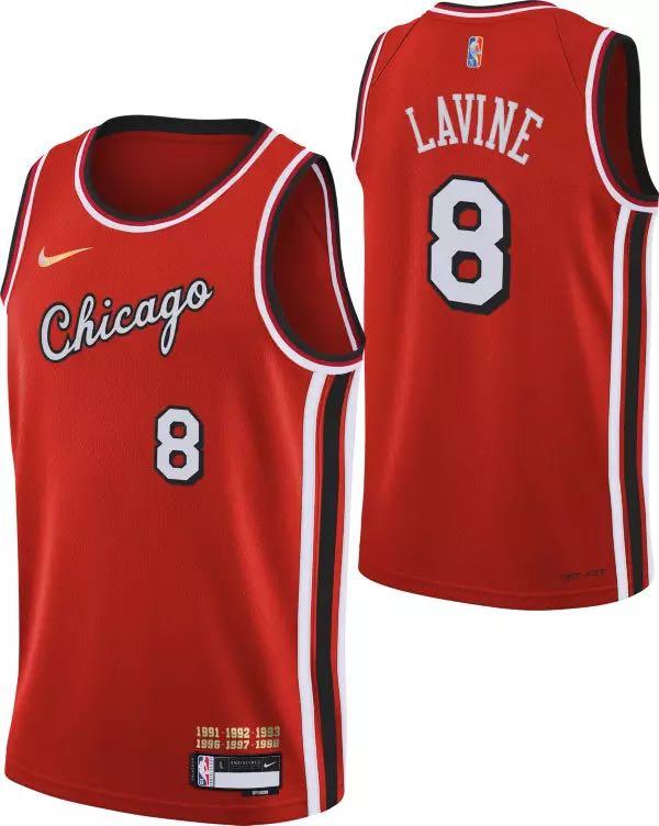 100% Authentic Zach Lavine Nike Bulls City Edition Jersey Size 44 M  Motorola