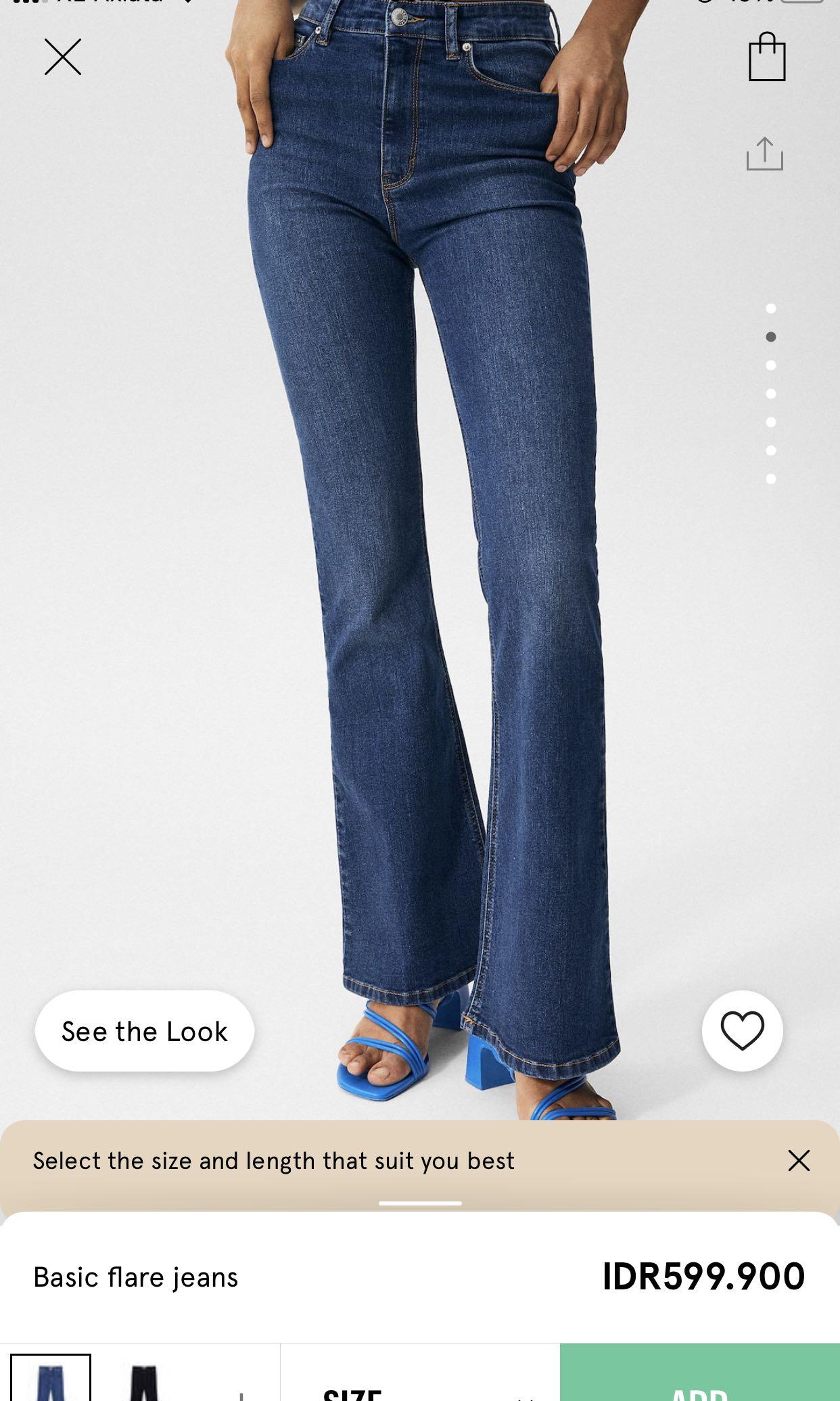 Basic Flare Jeans Pull\u0026Bear, Fesyen 
