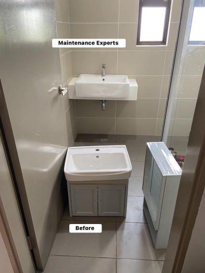 Bathroom sink and cabinet installation, Services, Home Services, Home ...