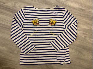 Beamsboy 刺繡條紋上衣