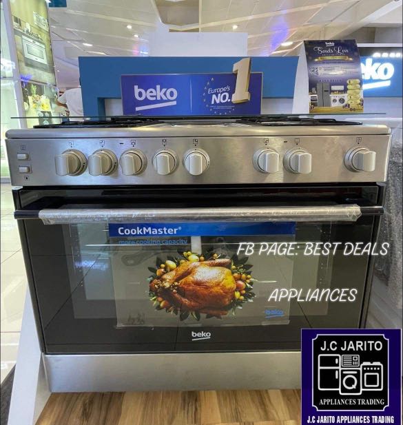BEKO 90cm GAS RANGE GAS OVEN AND ELECTRIC GRILL STAINLESS ON SALE, TV & Home Appliances, Other