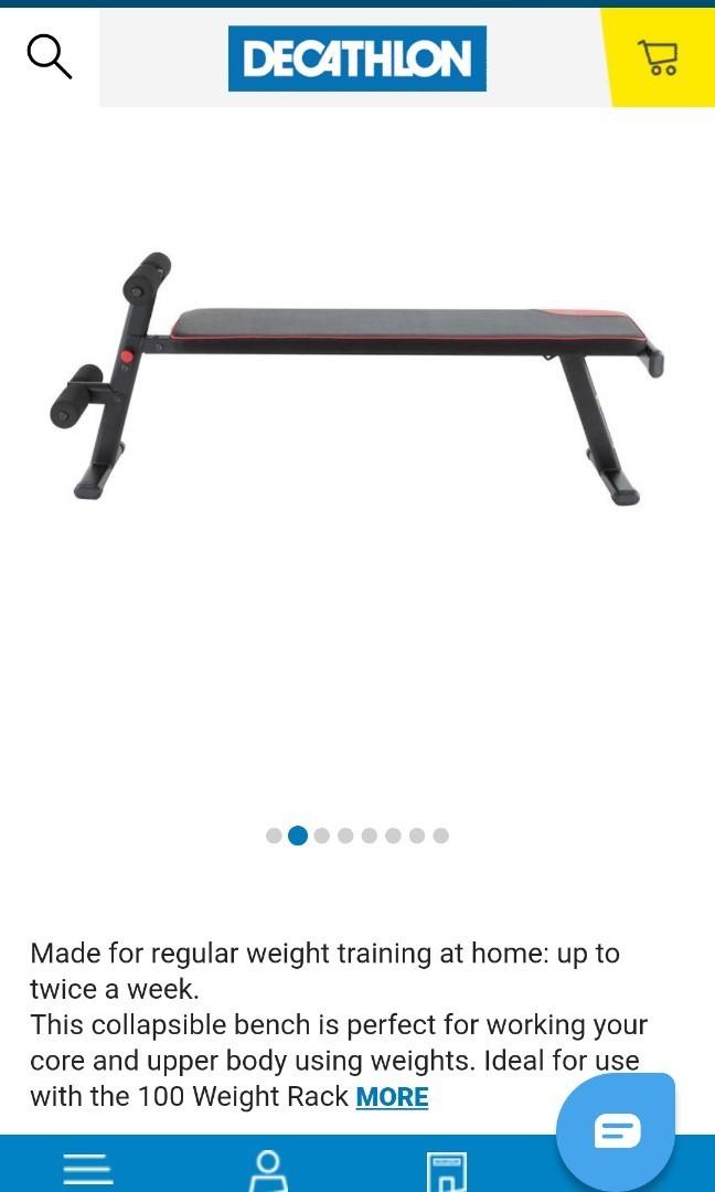 Bench Press Decathlon, Sports Equipment, Exercise & Fitness, Weights