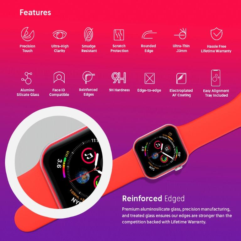 BNIB FLOLAB NanoArmour Apple Watch SE 40mm Screen Protector