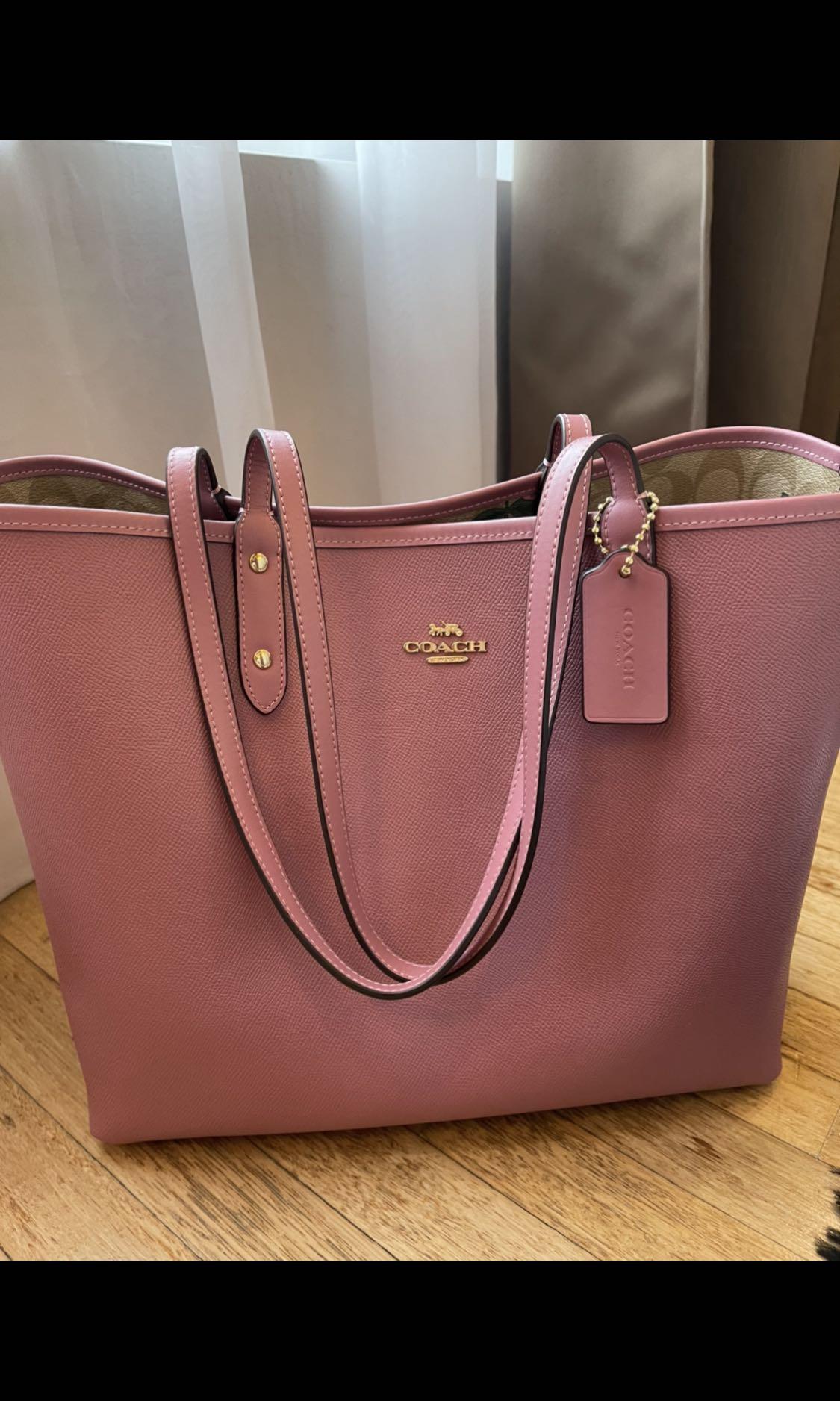 Gallery tote in signature canvas with prairie rose outlet print