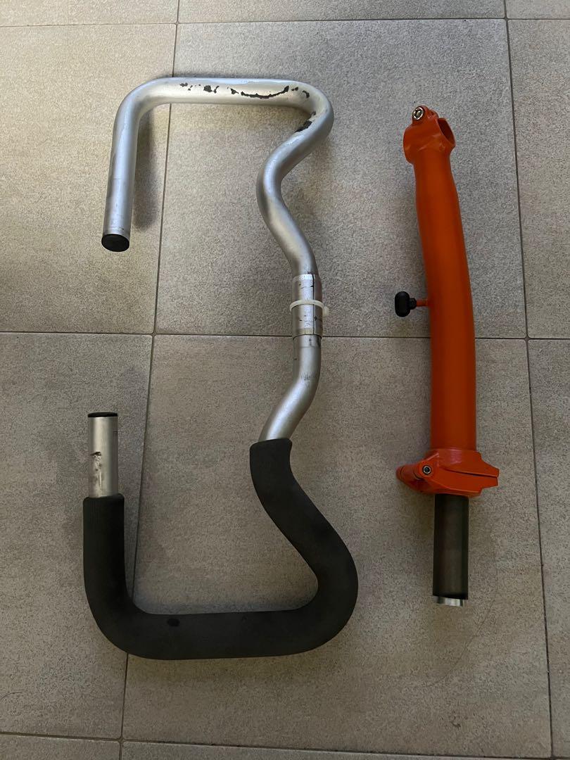 Brompton p stem p handle bar orange