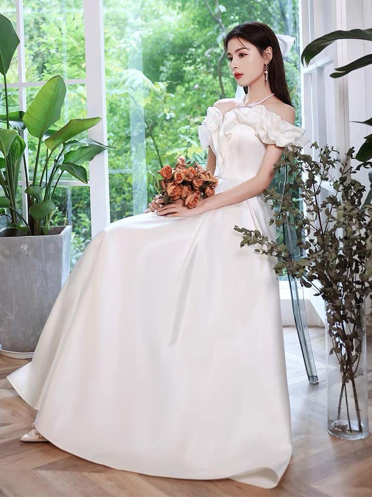 White evening shop dresses for weddings