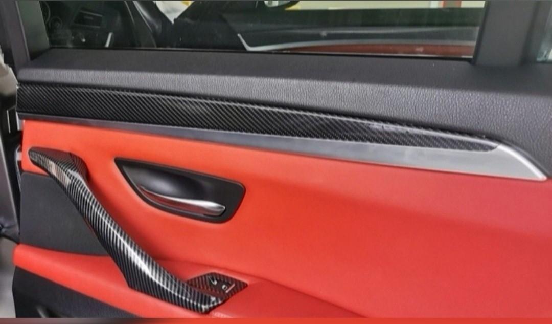 Car Interior 5D High Glossy Carbon Fiber Vinyl Wrap Service, Car