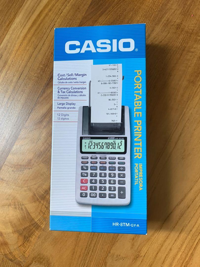 Casio Portable Printer Calculator HR8TMGYA, Computers & Tech, Office