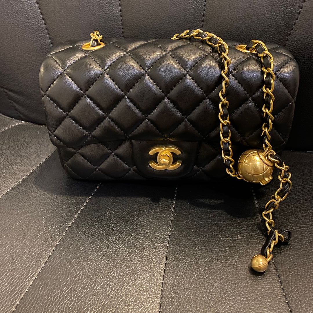 Chanel Gold Ball Chain, Luxury, Bags & Wallets on Carousell