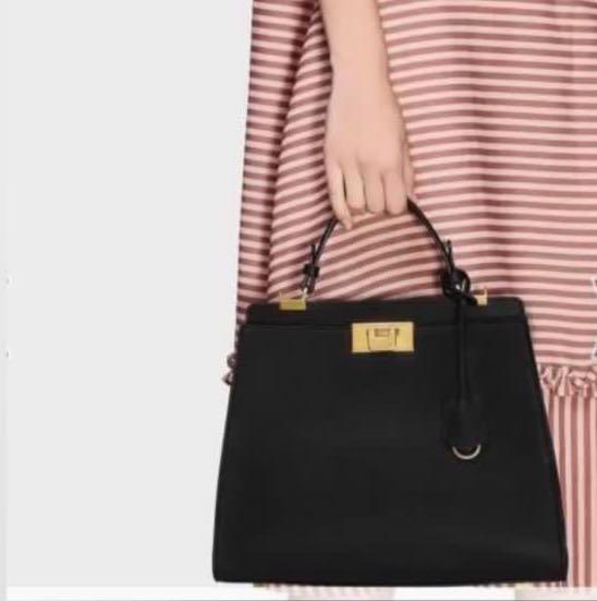 Charles and Keith Angular Crossbody Bag, Women's Fashion, Bags