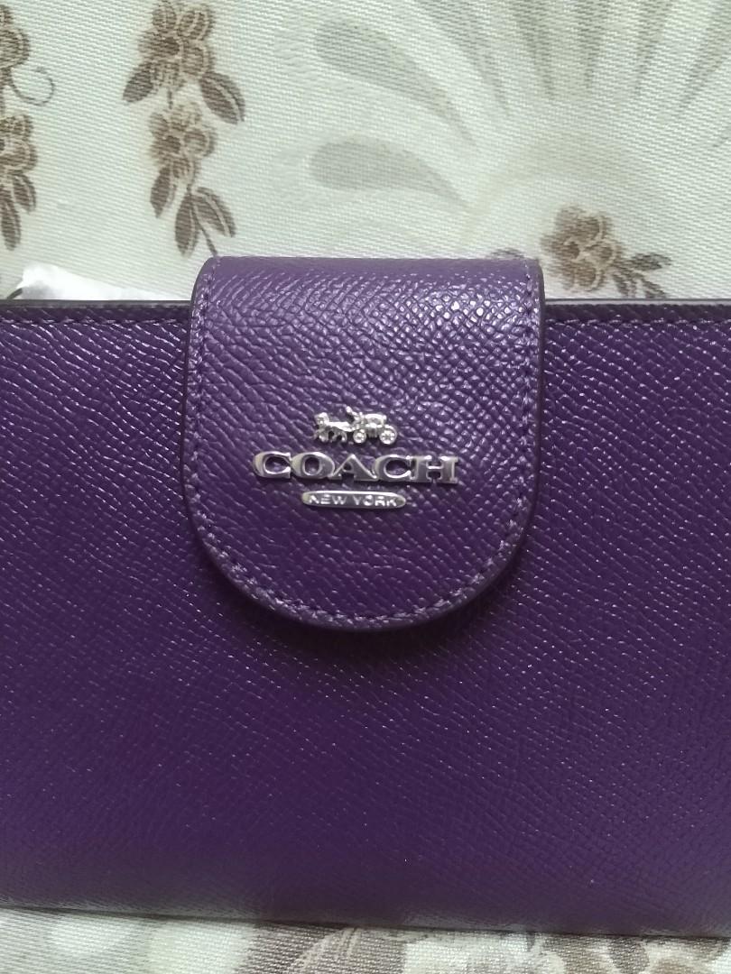 Coach dark amethyst wallet clearance