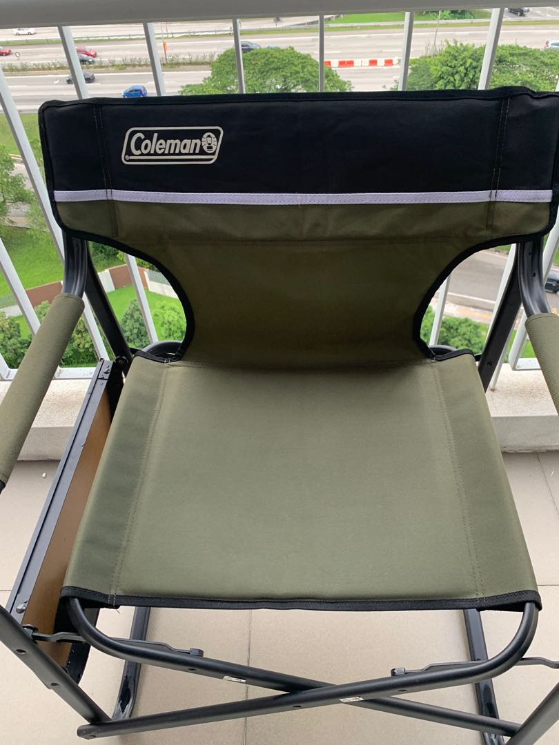 Coleman deck chair with best sale folding table