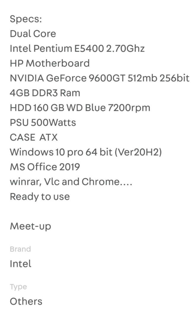 Computer Set Free Dance Pad and P200 Canon Printer, Computers & Tech