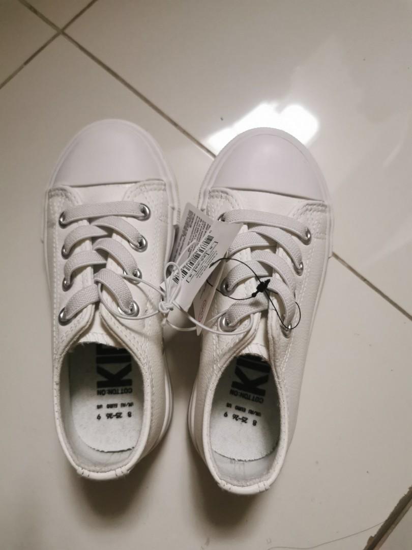 White sneakers cotton on sale