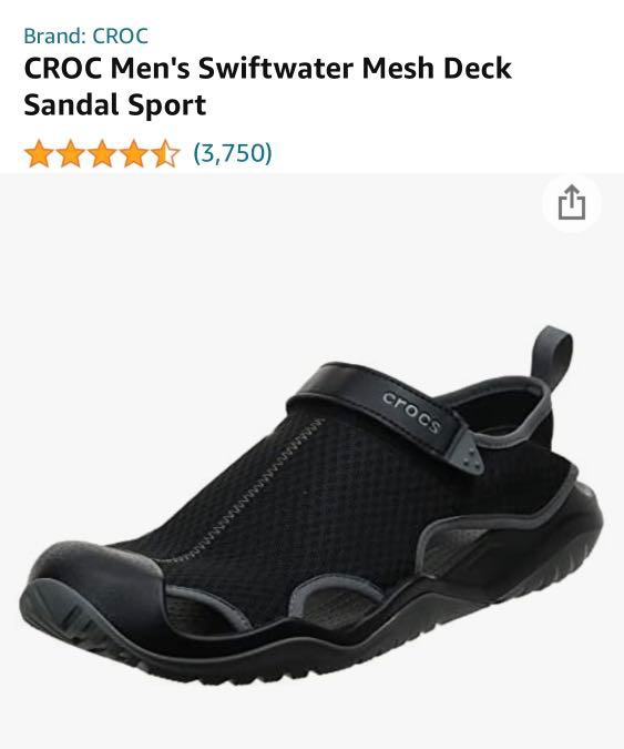 Crocs men's swiftwater mesh deck sandal sport shop