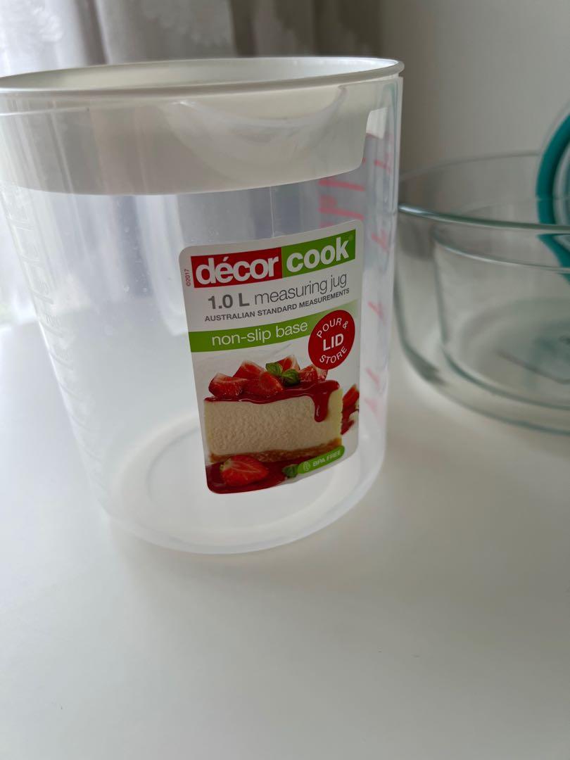 Decor Glass containers and measuring jugs, Furniture & Home Living