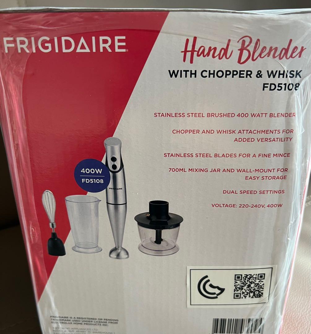 Frigidaire FD5108 Hand Blender with Chopper and Whisk, 220-Volt, Black