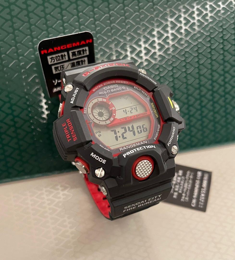 G Shock Rangeman 仙台消防局特別版GW-9400NFST-1AJR, 名牌, 手錶