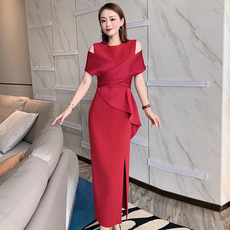 Good quality elegant red dress Women s Fashion Dresses Sets