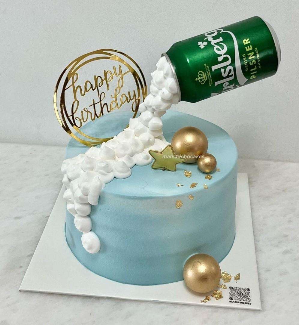 Anti Gravity Beer Cake - Decorated Cake by Elaine Bennion - CakesDecor