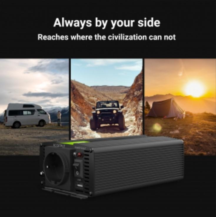 Green Cell® Car Power Inverter Converter 12V to 230V 300W/600W Pure sine,  Car Accessories, Accessories on Carousell