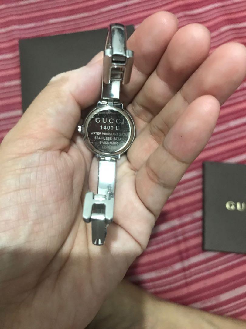 Gucci 1400l sales silver watch price